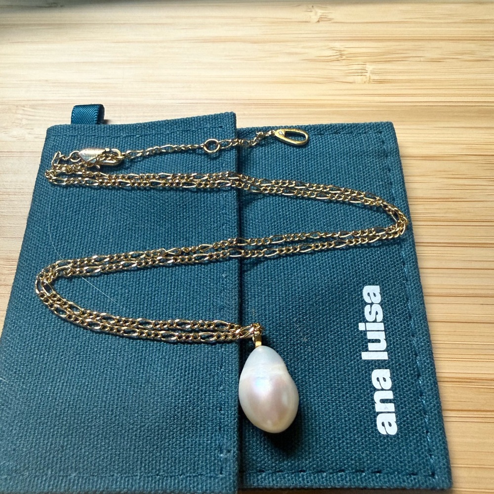 Ana Luisa, Gold Baroque Pearl Pendant Necklace